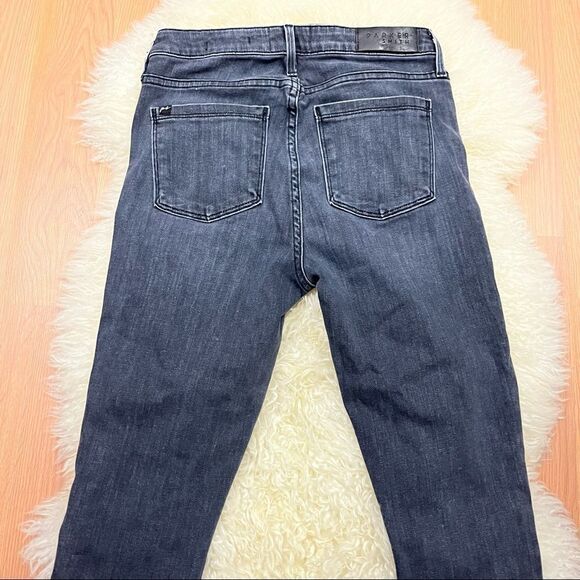 Parker Smith Faded Black High Rise Stretch Skinny Jeans Raw Hem 28 - Picture 4 of 7